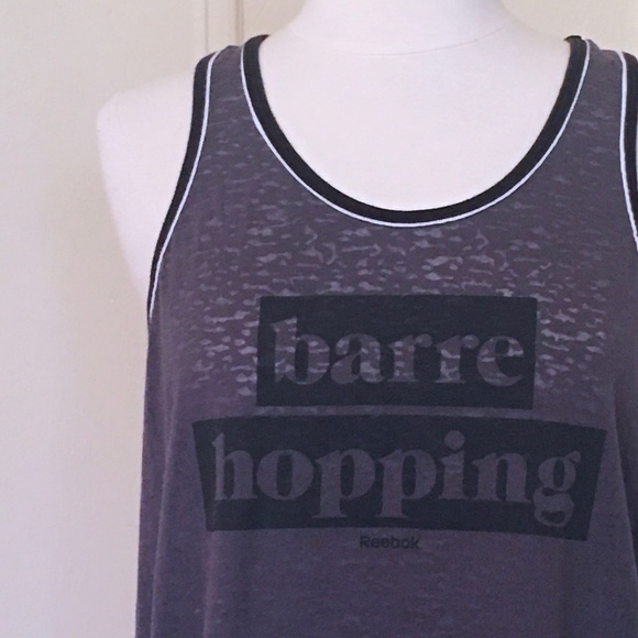 barre hopping REEBOK workout/gym Racerback Tank - Picture 3 of 9